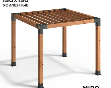 фото Коннекторы для беседки из бруса 150х150 BASE+ графит