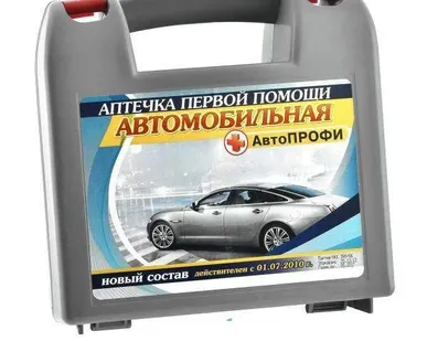 фото Аптечка автомобильная "АвтоПРОФИ" пластиковый футляр ПОЛНЫЙ СОСТАВ (Муссон)