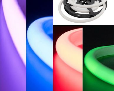 фото Термостойкая светодиодная лента для сауны и бани SWG SMD 4040 RGB (термолента 5 м, 120 LED/м, 14 Вт/м, 24В , IP68, до 100 С)