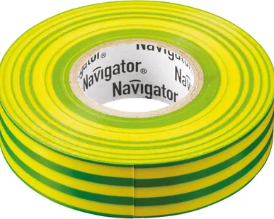 фото Изолента ПВХ 15мм (рул.20м) жел/зел. NIT-B15-20/YG Navigator 71108