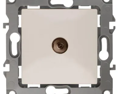 фото Розетка TV 1мод. 12-3101-02 сл. кость ЭРА Б0014706