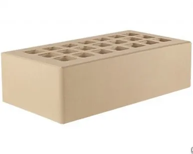 фото Кирпич керамический Слоновая кость БАРХАТ Фактурный лицевой одинарный