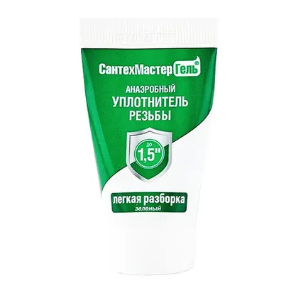 Фото №0 Герметик-гель анаэробный Сантехмастер 15гр зеленый