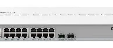фото Коммутатор Mikrotik CRS326-24G-2S+RM Cloud Router Switch, оснащенный 24 гигабитными портами Ethernet и 2-мя портами SFP+. Обеспечивает функции коммута