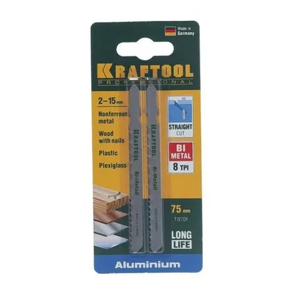 Фото №0 Пилки для электролобзика Kraftool (2 шт/уп)