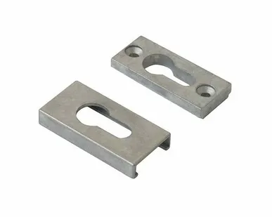 фото Накладка алюминиевая прямоугольная на профильный цилиндр Неокрашенный