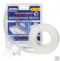 фото Бордюрная Самоклеящая лента UNIBOB 38мм х 3,35м, белая