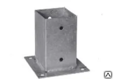 Фото №0 Фланец оцинкованный, забивной к профильной стойке 40х40 мм