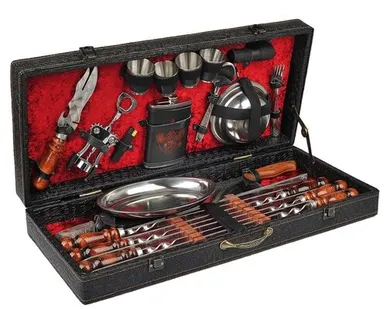 фото Набор шампуров Элит Дипломат в коробе кожзам 6 шампуров (GM)