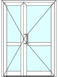 фото Дверь алюминиевая внутренняя "холодная" Вариант 10