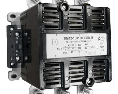 фото Контактор ПМ12-100150-100А-380AC-2НО+2НЗ-УХЛ4-КЗЭА