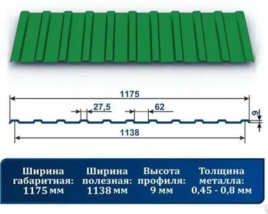 фото Профнастил С-9 6002 зеленая трава