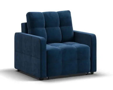 фото Кресло-кровать Денди Слим велюр Monolit синий