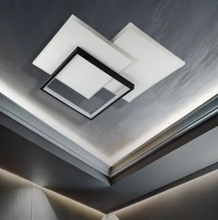 Фото №0 Светильник светодиодный Brilliant light LI8019-485, пульт ДУ 124W, 485*475*55, цвет белый, черный