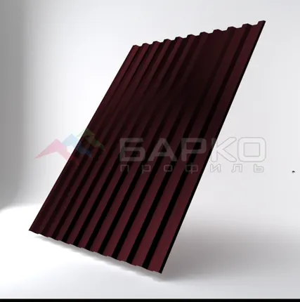 Фото №0 Профлист С-21 - 1050 мм (1000 мм) 00000694/65 Коричнево-красный RAL 3011 Полиэстер 0.65