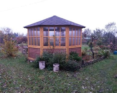 фото Беседка Восьмиугольная с поликарбонатом