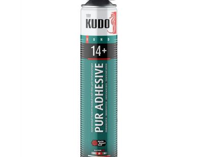фото Клей-пена монтажная Kudo Pur Adhesive Proff 14+ 1000мл/900гр