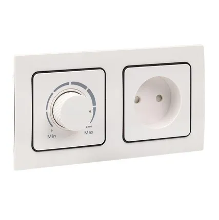 Фото №7 Рамка 2-м Стокгольм бел. с линией цвета черн. PROxima EKF EXM-G-305-10