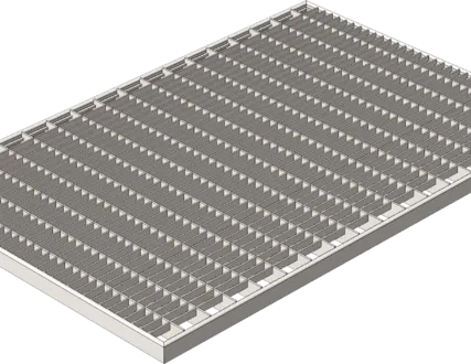 Фото №0 Решетка Step Pro 490х990мм - стальная ячеистая оцинкованная