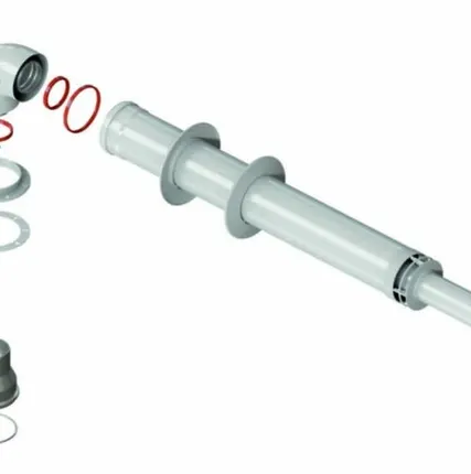 Фото №0 Комплект коаксиального дымохода Federica Bugatti 60/100 1000 с наконечником "антилёд"