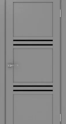 Фото №0 дверь межкомнатная со стеклом бизнес парк crystal 97, серый софт, 600*2000мм.