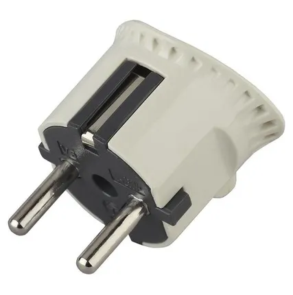 Фото №1 Вилка плоская V5 16А с заземл. прямой ввод (10/200/7000) бел. ЭРА Б0019192