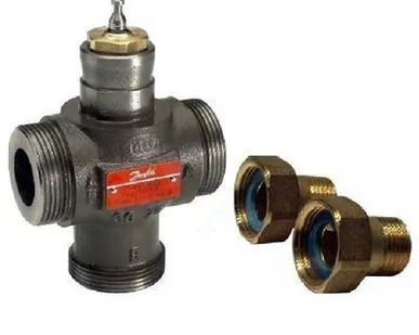 фото Danfoss, Комплект: Клапан Регулирующий Vrg 3 Ду 15 Kvs=2,5 + Резьбовые Фити