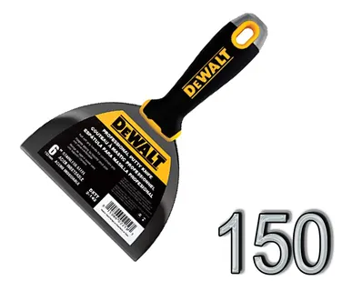 фото DeWalt 150мм, шпатель с черной ручкой мет. нак.