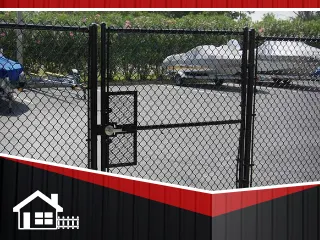 фото Установка калитки распашной (Сетка)