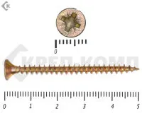 Фото №0 Саморез желтый цинк POZY 4х50 Средняя фасовка (500шт)