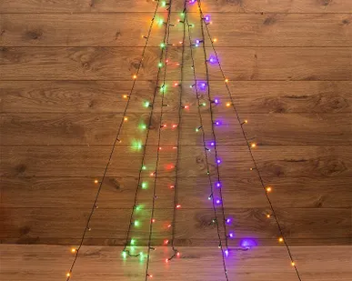 фото Гирлянда елочная с кольцом 7 нитей по 1.5м LED мультиколор не соединяется NEON-NIGHT 235-079