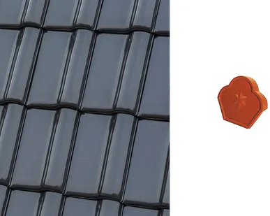 фото Коньковый конечный торцевой элемент Roben MONZAplus графитовый серый ангоб