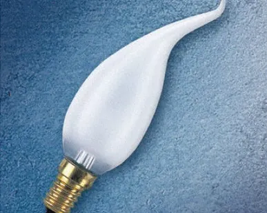 фото Лампа светодиодная LED 3.5вт Е14 ECO СА37 теплая (свеча на ветру) PLED