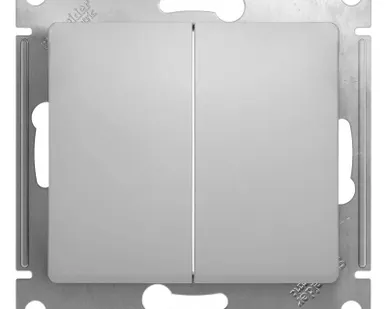 фото Механизм переключателя 2-кл. СП Glossa 10А IP20 (сх. 6/2) 10AX алюм. SchE GSL000365