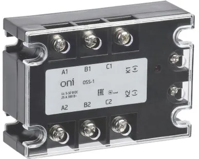 фото Реле твердотельное OSS-1 25А 380В AC 3-32В DC ONI OSS-1-3-25-B