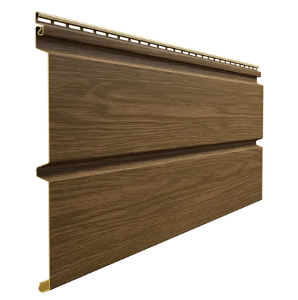 Фото №0 Сайдинг Docke Брус D6S Миндаль Деке LUX под дерево