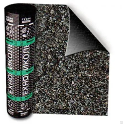 Фото №0 БИПОЛЬ кровельный гранулят серый ТКП (10м)