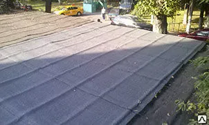 фото Гаражная кровля из рубемаста