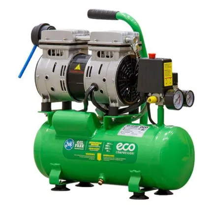 Фото №0 Компрессор ECO AE-10-OF1 безмасляный (120 л/мин, 8 атм, коаксиальный, безмасляный, ресив. 10 л, 220 В, 0,7 кВт)