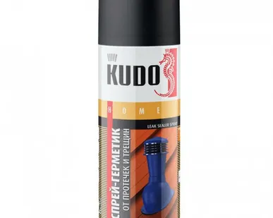 фото Герметик аэрозольный KUDO KU-Н302 черный 520 мл.