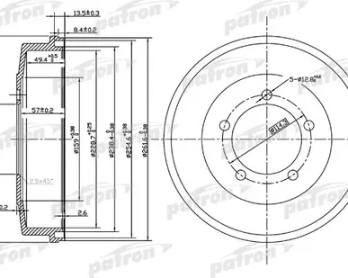 фото PDR1002 Барабан тормозной