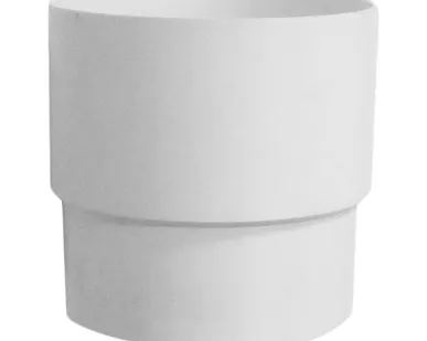 фото Муфта водосточной трубы белая Мурол