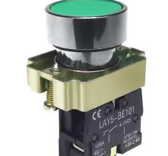 фото Кнопка управления LAY5-BA31 без подсветки зеленая 1НО ИЭК
