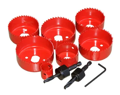 фото Набор коронок по дереву 3 ед.+2 адаптера Энкор коробка 19158