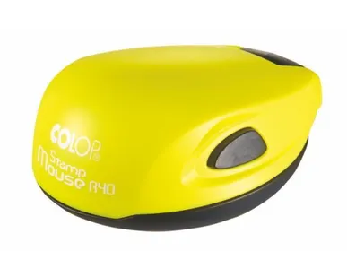 фото Печати-С COLOP Stamp Mouse R40 Оснастка для печати диам. 41,6 мм (Неон лимон, Синий)