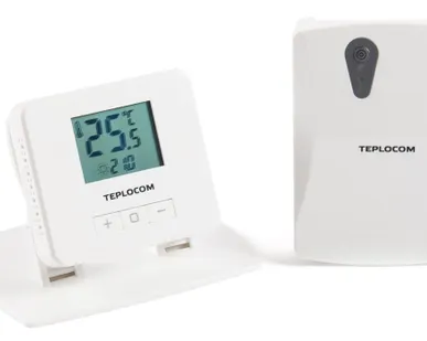фото Беспроводной комнатный термостат БАСТИОН TEPLOCOM TS-2AA/3A-RF