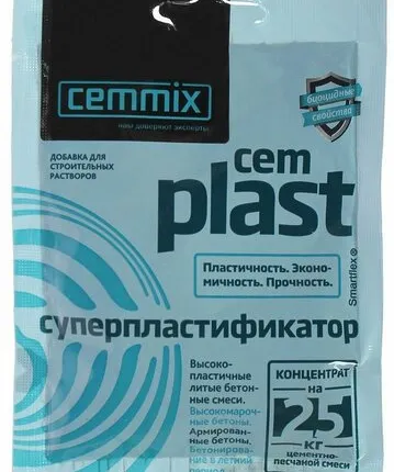 Фото №0 Суперпластификатор CemPlast конц. саше (40шт/уп)