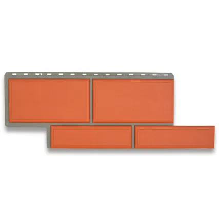 Фото №0 Фасадная панель (АП) "КАМЕНЬ Флорентийский" (терракотовый) 1250*450 мм (раб.размер 1000*430)