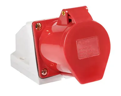 фото Розетка силовая 3-ф., 32А, 380В, IP44 (4-п, стацс. на...