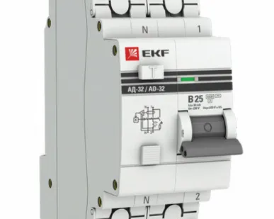 фото Выключатель автоматический дифференциальный АД-32 2п 25А 30мА PROxima